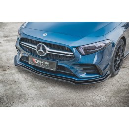 Накладка сплиттер на передний бампер на Mercedes A W177 A35 AMG